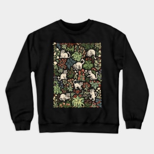 Ugly Medieval Cats Millefleur Crewneck Sweatshirt